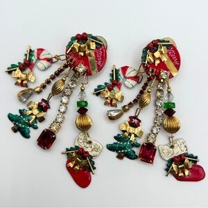 Vintage Lunch at the Ritz Christmas Earrings